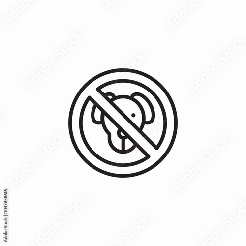 no pets icon sign vector