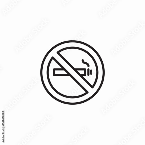 smoking prohibited icon sign vector