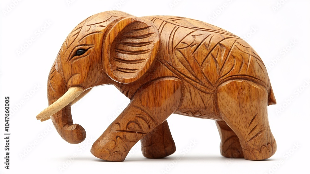 Fototapeta premium an elephant carved from wood