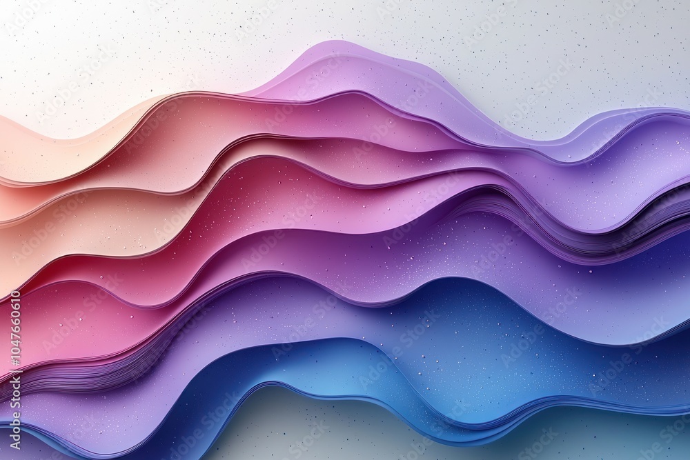 Abstract Wavy Pattern with Pink, Purple, and Blue Layers Abstract Wavy Pattern with Pink, Purple, and Blue Layers