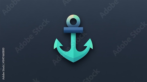 Abstract Nautical Icon with Calm Colors photo