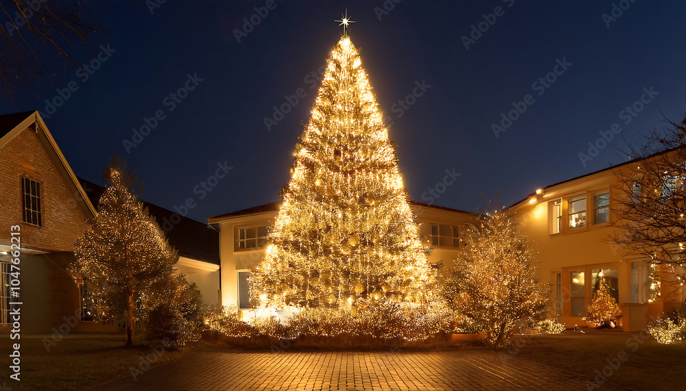 A golden Christmas tree lights up the house brightly every year with festive cheer alwa_1(48) A golden Christmas tree lights up the house brightly every year with festive cheer alwa_1(48)