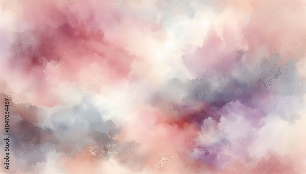 Soft watercolor blend of dusty rose, lavender, and cream, forming a calming abstract background with subtle texture,generative ai Soft watercolor blend of dusty rose, lavender, and cream, forming a calming abstract background with subtle texture,generative ai