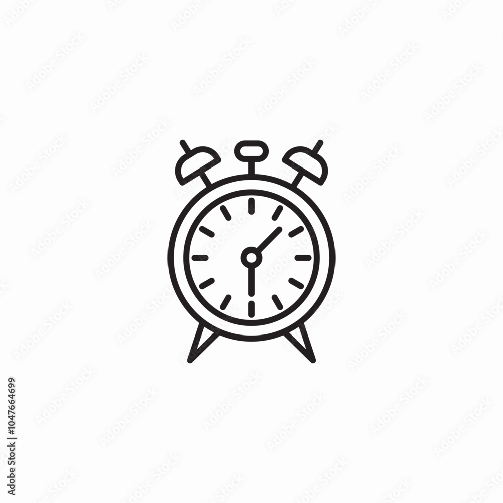 alarm clock icon sign vector alarm clock icon sign vector