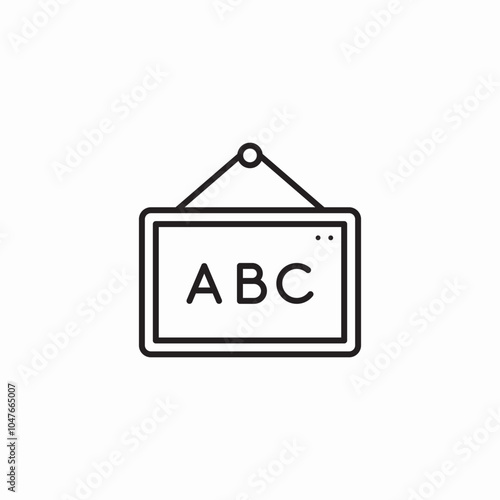 baby letters board icon sign vector