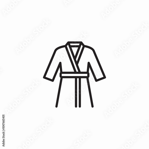 bathroom robe icon sign vector