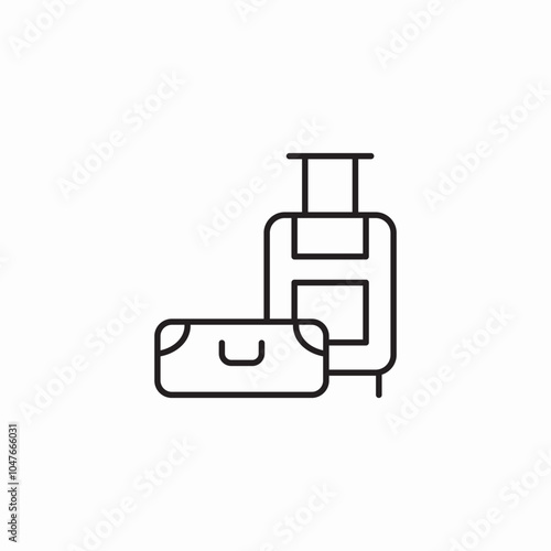 luggage baggage icon sign vector