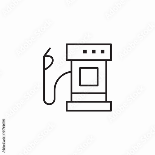 petrol station pump icon sign vector