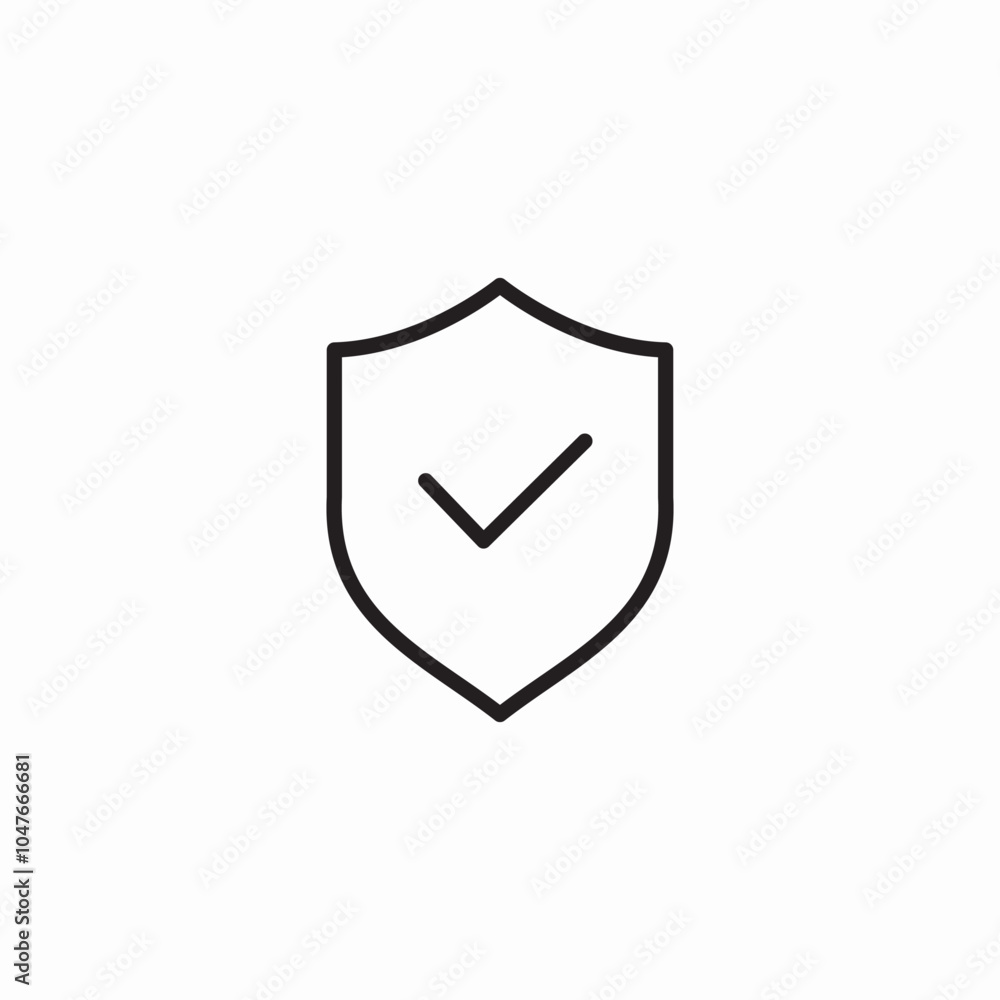 protection check mark icon sign vector protection check mark icon sign vector
