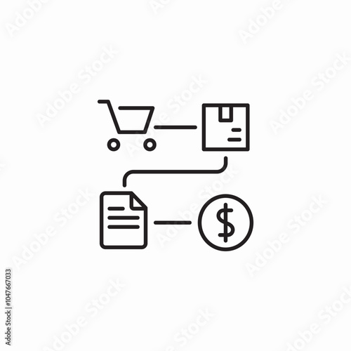 shopping map way icon sign vector