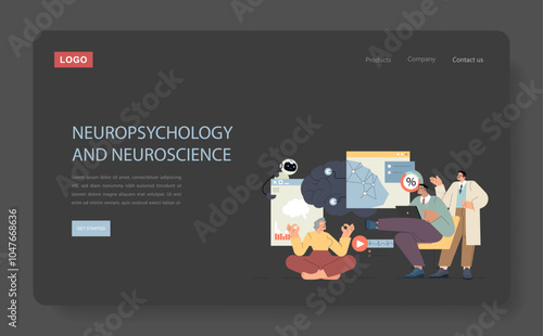 psychology. Flat Vector Illustration