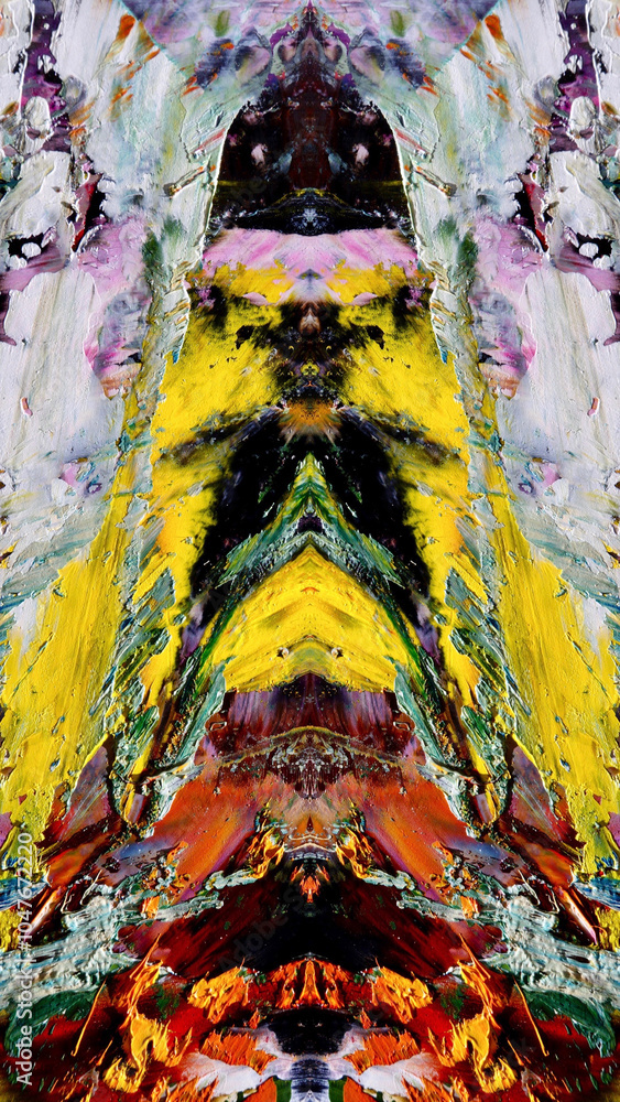 Fototapeta premium Abstract background art . Ethnic pattern. Mixtures of oil paint. Trendy hand painting canvas. Wall decor and Wall art prints Idea. 3D Texture. Art object