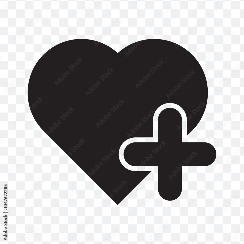 add to favorite heart icon. heart icon with plus. Favorite or love heart icon on PNG background. vector illustration. add to favorite heart icon. heart icon with plus. Favorite or love heart icon on PNG background. vector illustration.