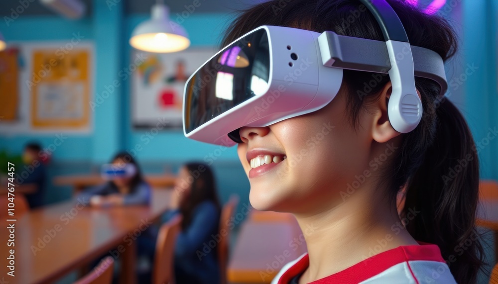 Naklejka premium Exploring virtual reality a new learning experience