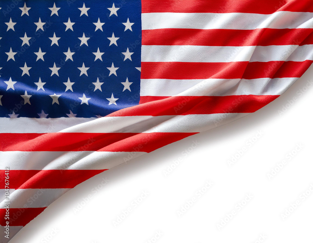 Obraz premium United States of America flag waving in the wind. United States of America banner blowing, soft and smooth silk