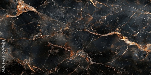 Wallpaper Mural Black Marble with Golden Veins and Specks Torontodigital.ca