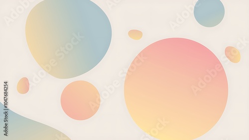 Wallpaper Mural A calming abstract illustration featuring soft fluid shapes in serene pastel tones for relaxation and mindfulness Torontodigital.ca