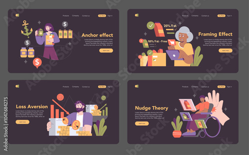 Behavioral Economics. Flat Vector Illustration