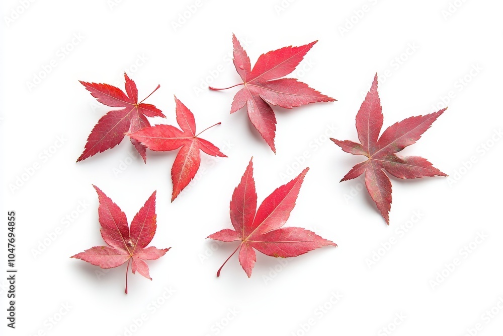 Maple leaves in autumn orange isolated on white Maple leaves in autumn orange isolated on white