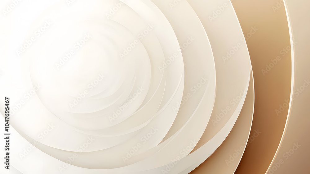 Obraz premium Swirling Layers of Soft Hues Create an Ethereal Background in a Calming Half Circle Design