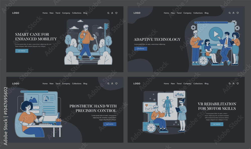 Adaptive Technology. Flat Vector Illustration Adaptive Technology. Flat Vector Illustration