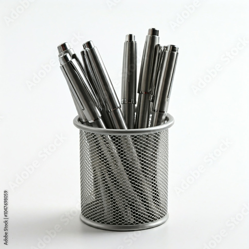 pens and pencils in a cup