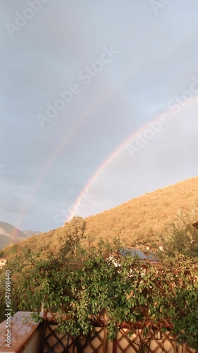 rainbow over the mountains