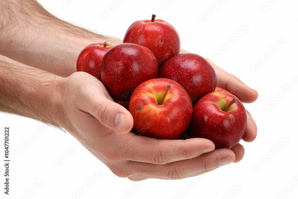 Hands holding a apples, representing freshness and health. Hands holding a apples, representing freshness and health.