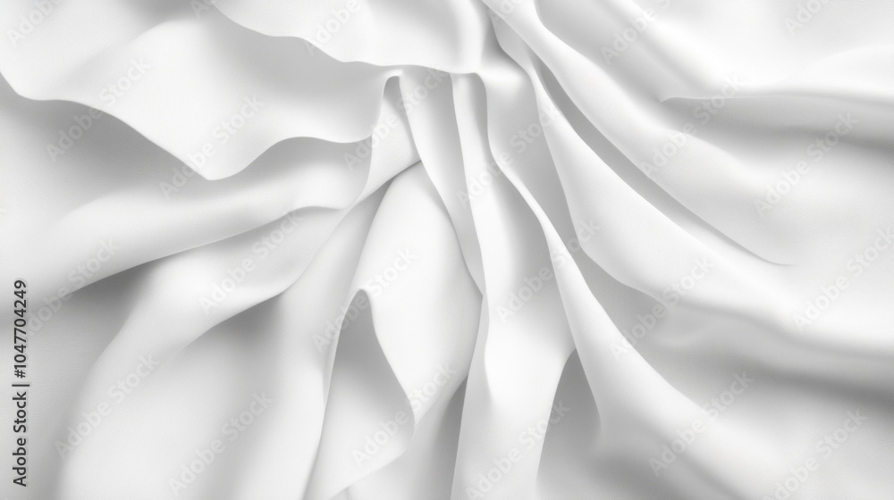 Fototapeta premium A white fabric with a pattern of waves