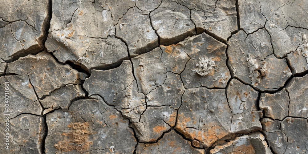 A close-up view of a cracked rock wall with fissures and crevices A close-up view of a cracked rock wall with fissures and crevices