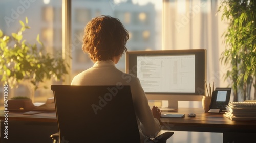 Wallpaper Mural woman home office Torontodigital.ca