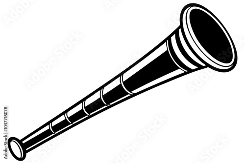 African Vuvuzela isolated on white background 