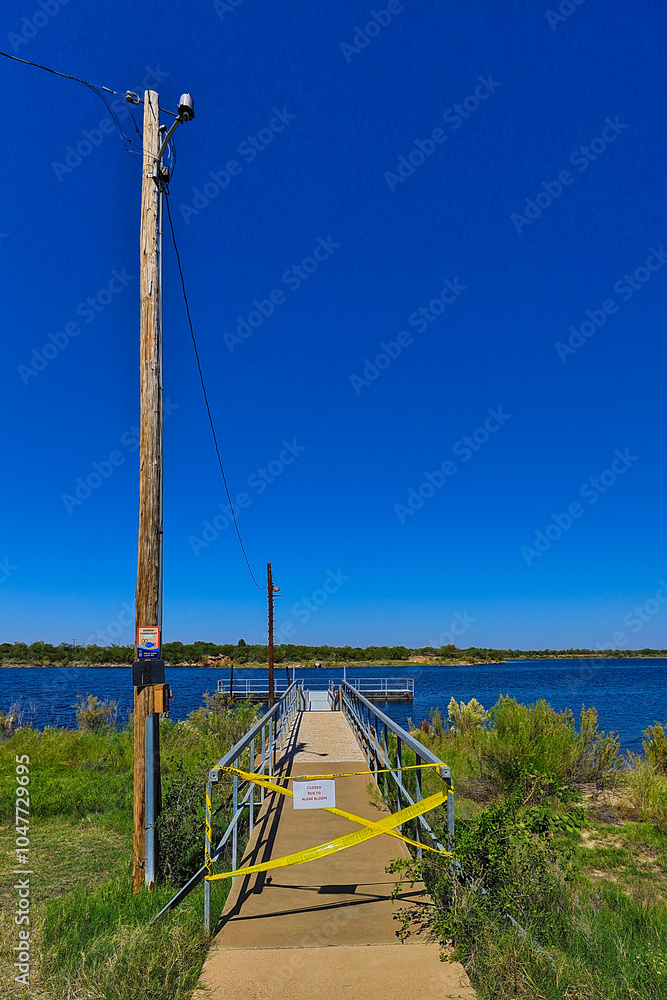 Lake Colorado City State Park, lake is closed due to an algae bloom Lake Colorado City State Park, lake is closed due to an algae bloom