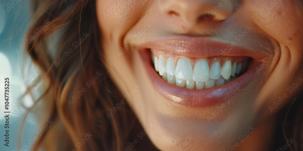 Close-up of a womans face highlighting dental wellness, emphasizing beauty, dental care, oral health, and teeth whitening treatments Close-up of a womans face highlighting dental wellness, emphasizing beauty, dental care, oral health, and teeth whitening treatments