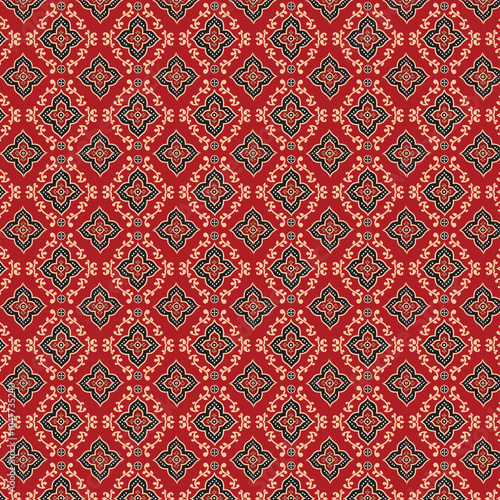 Ajrak Design Pattern Print photo