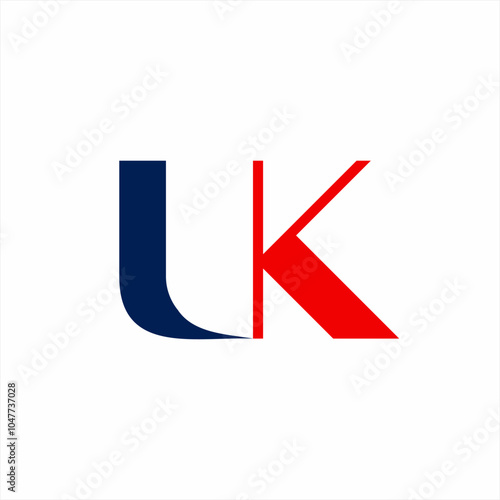 Modern simple UK logo text design. photo