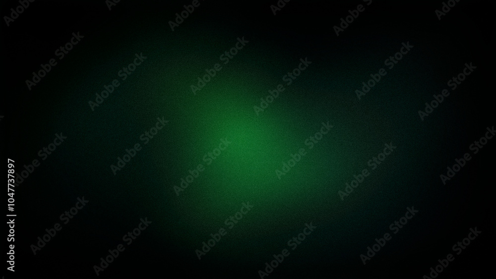Obraz premium A deep green and black gradient with a grainy texture creates a dramatic and mysterious atmosphere, perfect for backgrounds, wallpapers, and banners
