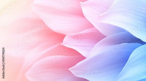 Soft pastel petals blend seamlessly in a dreamy, abstract floral composition, AI