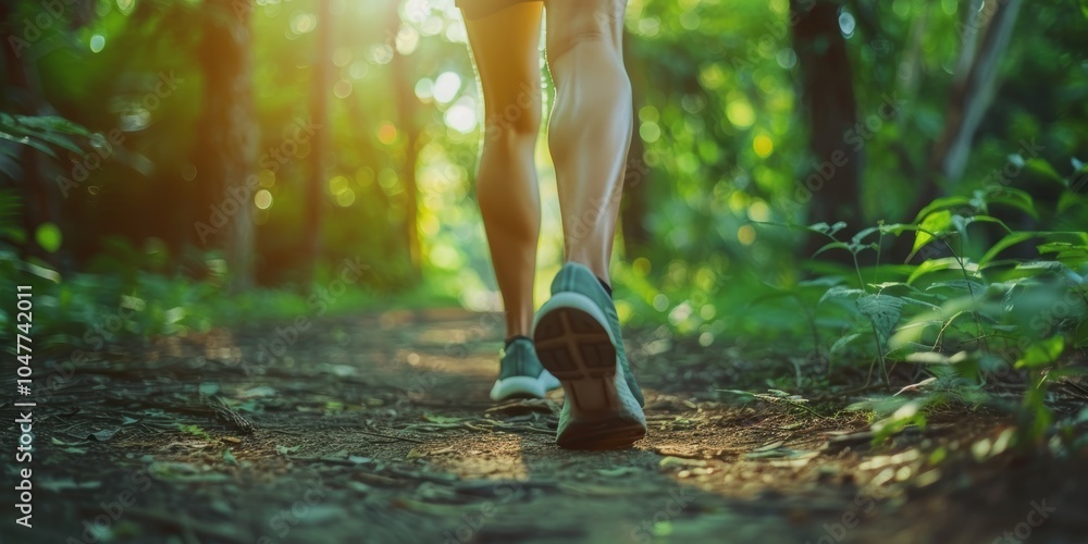 Knee injury in a female runner at a nature park path for fitness and recovery by trees for leg massage. Outdoor training and relaxation in the woods for joint pain or workout needs Knee injury in a female runner at a nature park path for fitness and recovery by trees for leg massage. Outdoor training and relaxation in the woods for joint pain or workout needs
