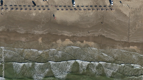 The waves large and small continue to lap on shore of the beaches along the Gulf of Mexico in Port Aransas.  Beach goers enjoy the sun, surf, birds, sea shells, sea turtles, and fishing. photo