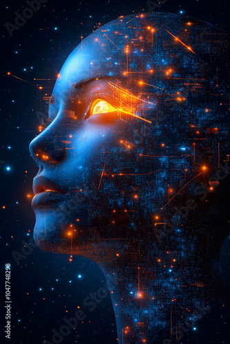 abstract artificial intelligence profile