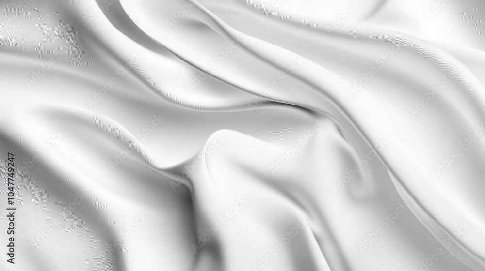A white fabric with a wave pattern A white fabric with a wave pattern