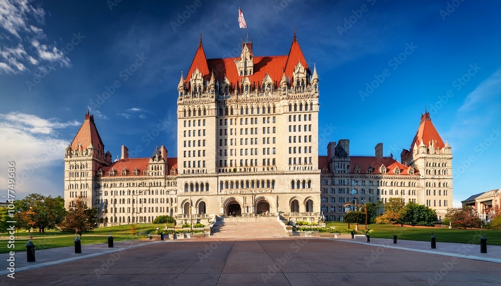 Naklejka premium albany new york usa at the new york state capitol