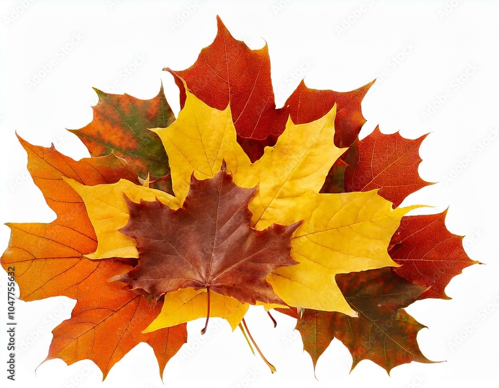 pile of autumn maple colored leaves isolated fall leaves cut out pile of autumn maple colored leaves isolated fall leaves cut out