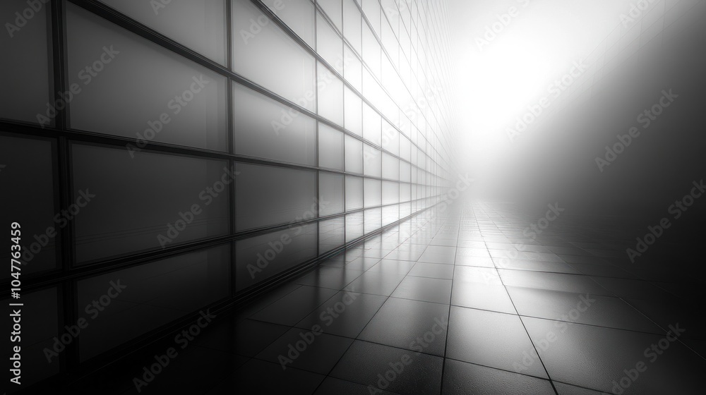 A long, narrow corridor with a bright light at the end, creating a sense of mystery and anticipation. A long, narrow corridor with a bright light at the end, creating a sense of mystery and anticipation.