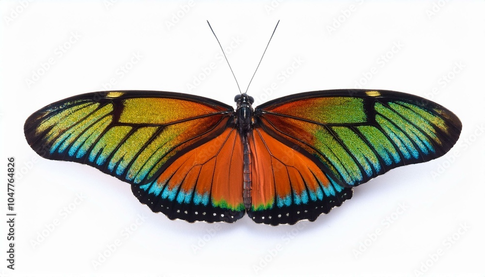 Colorful butterfly on white Colorful butterfly on white