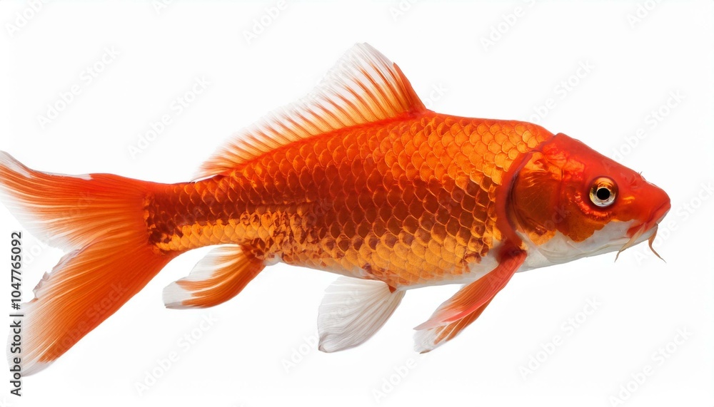 Orange Koi fish swimming Orange Koi fish swimming