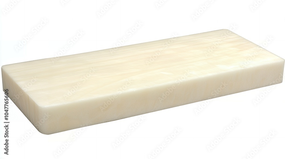 Close-up of a rectangular block of white wax. Close-up of a rectangular block of white wax.
