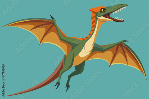 Pteranodon. A flying dinosaur from the Cretaceous era 