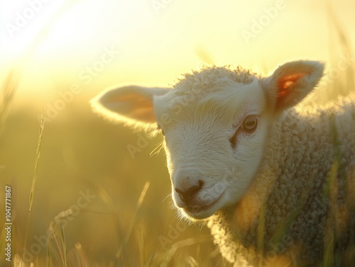 A close-up of a lamb